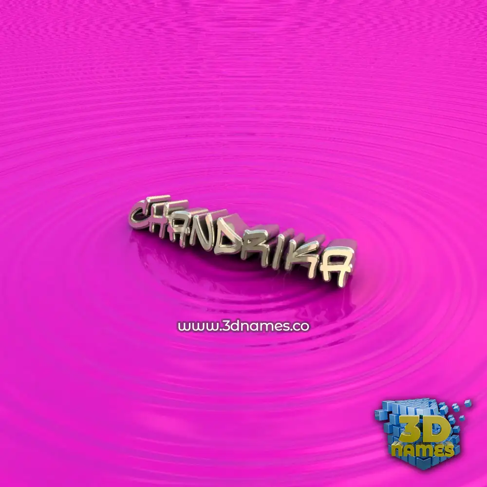 chandrika in Pink Graffiti style - 3D name wallpaper