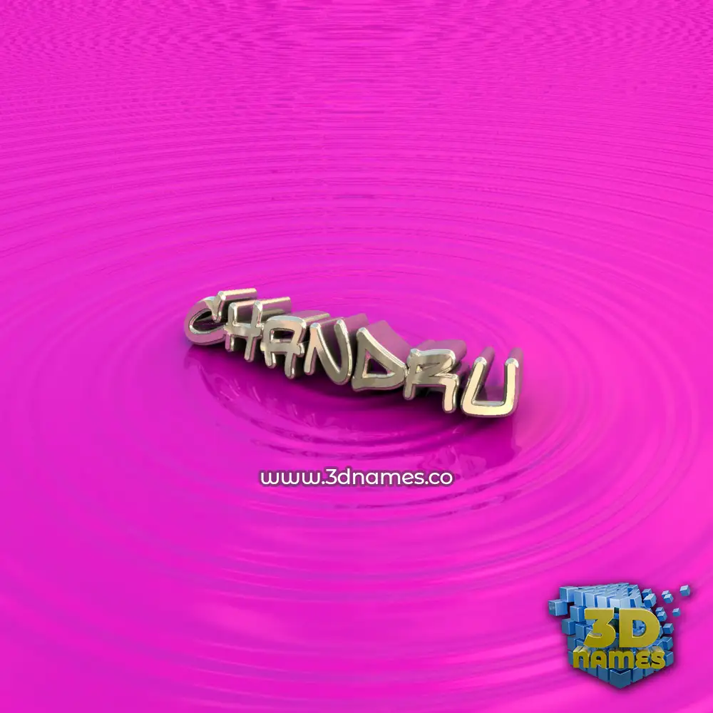 chandru in Pink Graffiti style - 3D name wallpaper