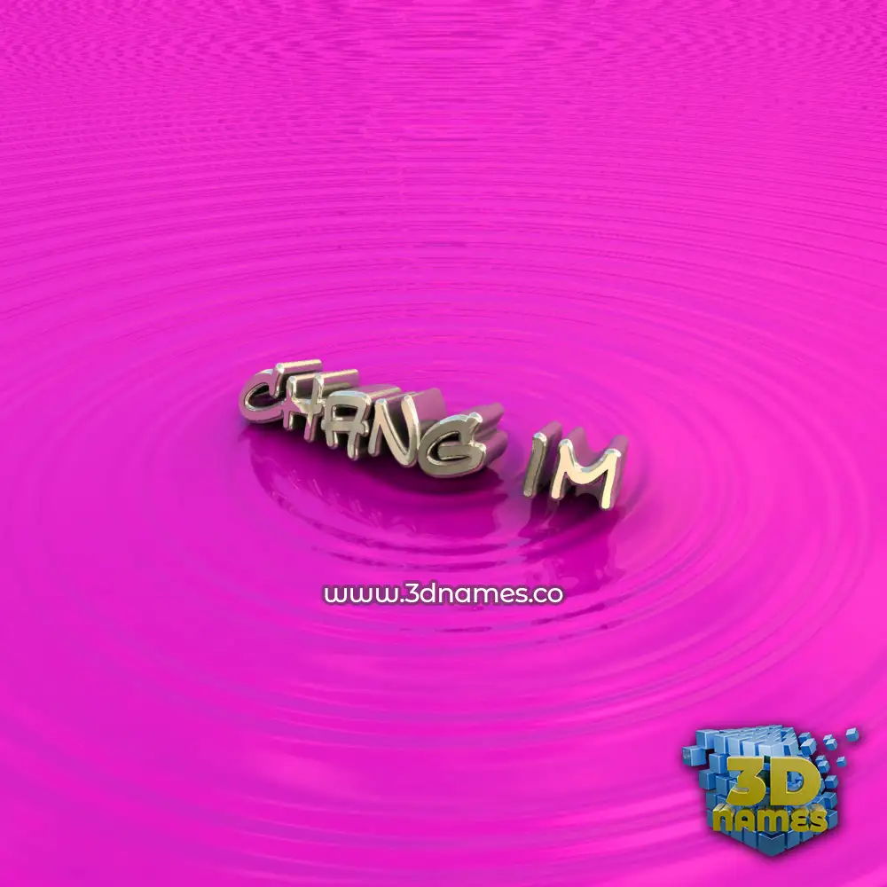 chang im in Pink Graffiti style - 3D name wallpaper