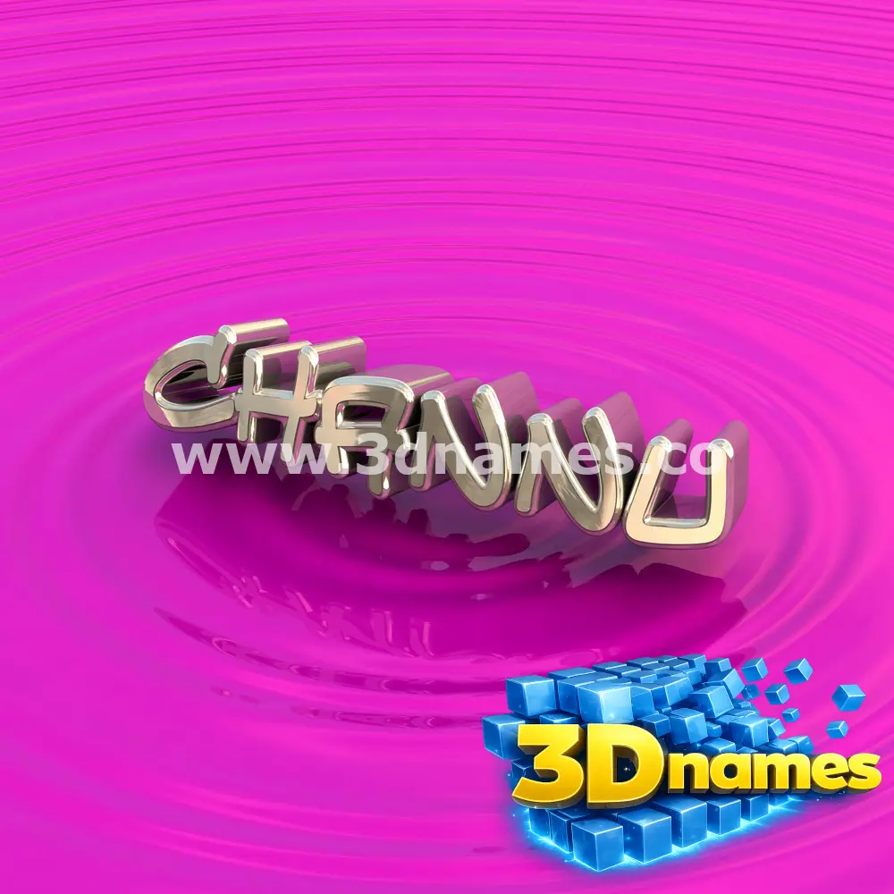 channu in Pink Graffiti style - 3D name wallpaper