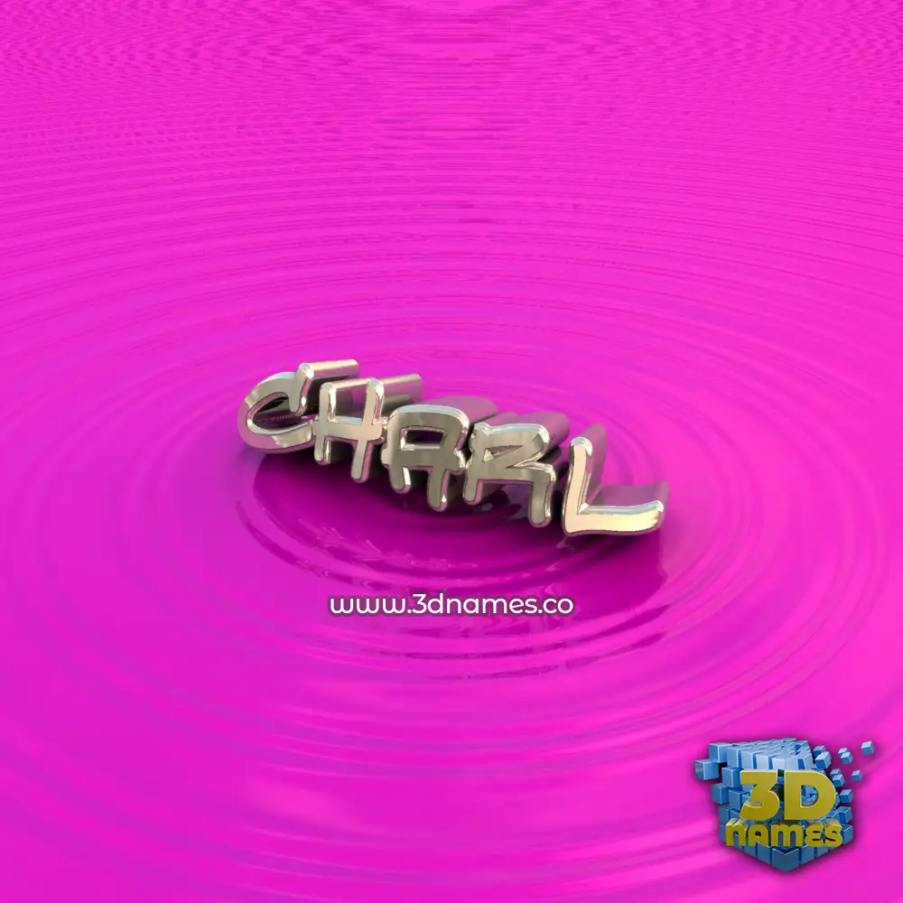 charl in Pink Graffiti style - 3D name wallpaper