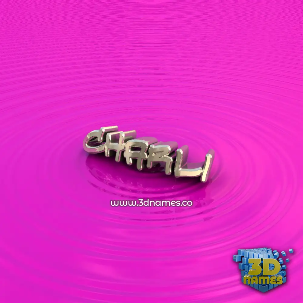 charli in Pink Graffiti style - 3D name wallpaper