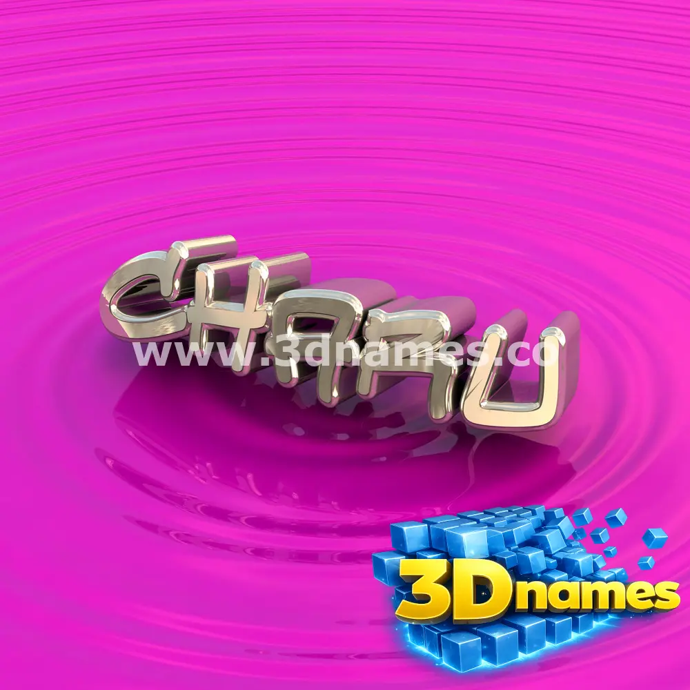 charu in Pink Graffiti style - 3D name wallpaper