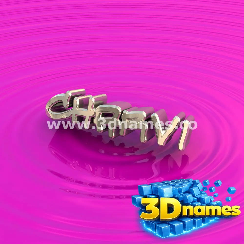 charvi in Pink Graffiti style - 3D name wallpaper