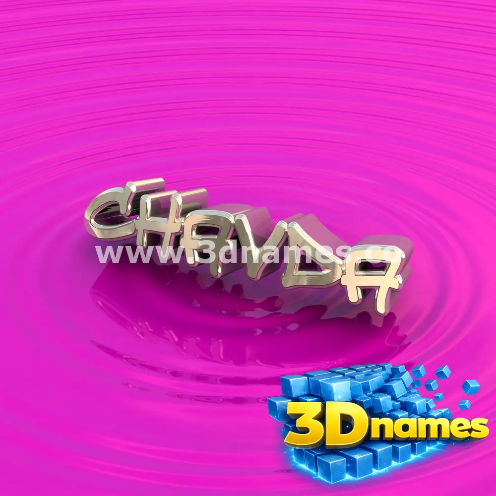 chavda in Pink Graffiti style - 3D name wallpaper