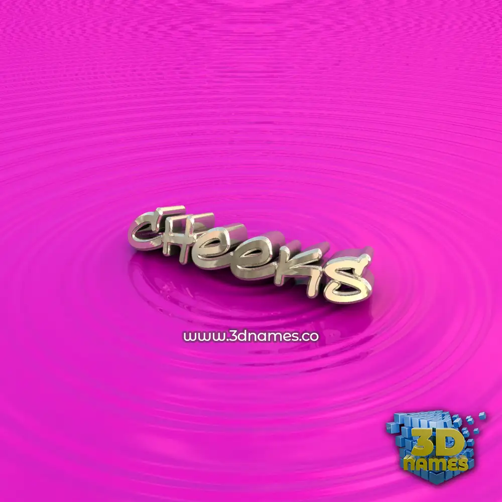 cheeks in Pink Graffiti style - 3D name wallpaper