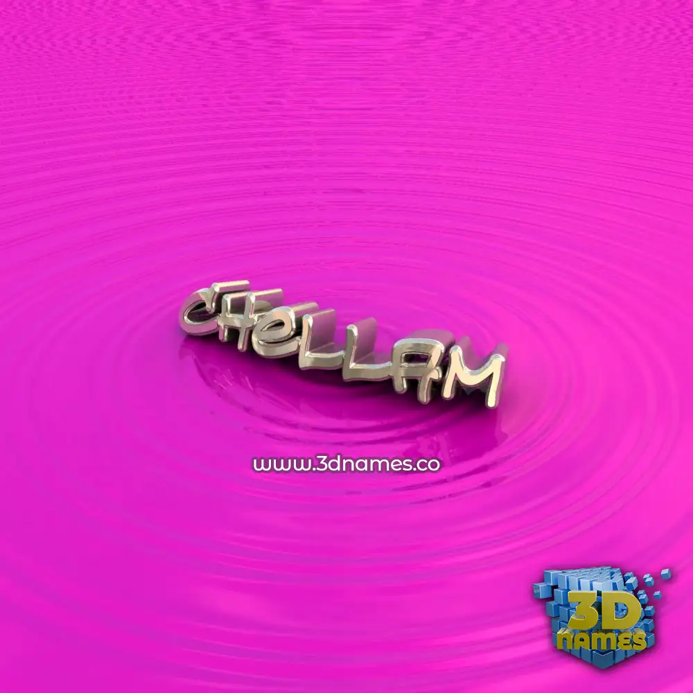 chellam in Pink Graffiti style - 3D name wallpaper