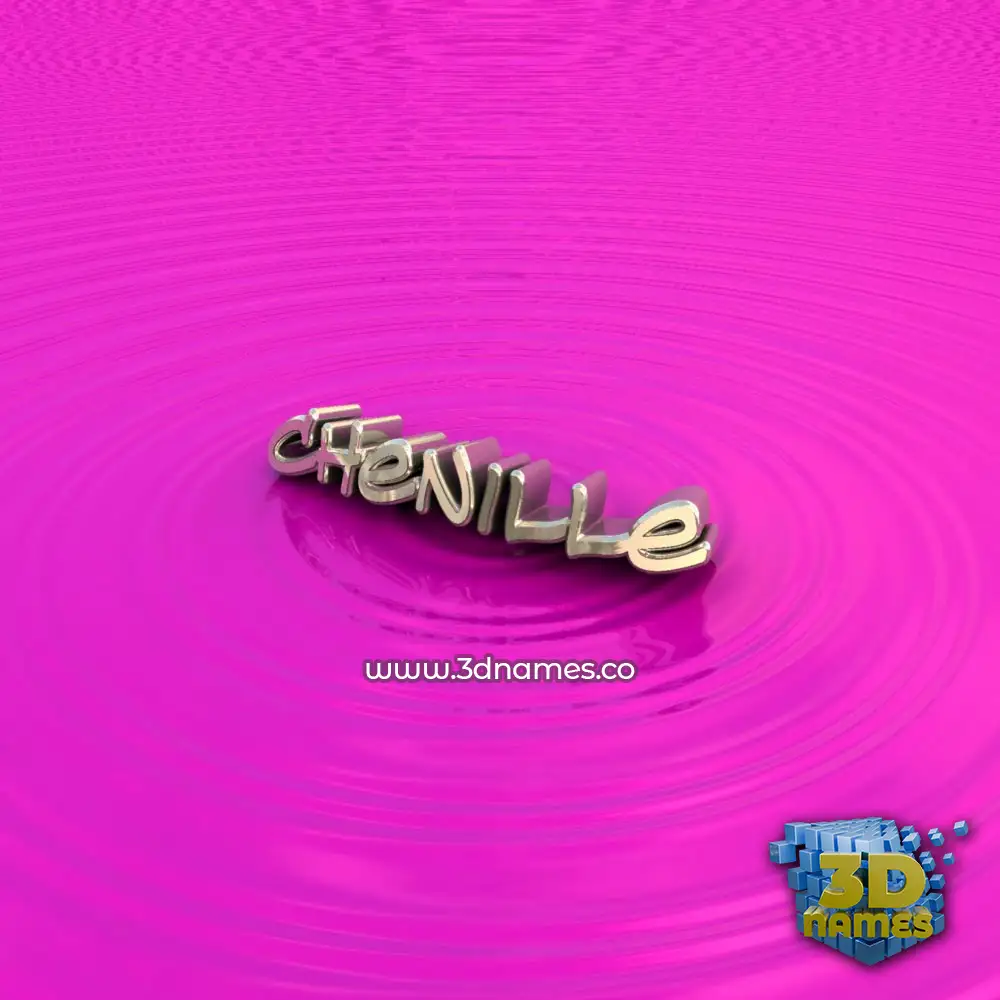 chenille in Pink Graffiti style - 3D name wallpaper