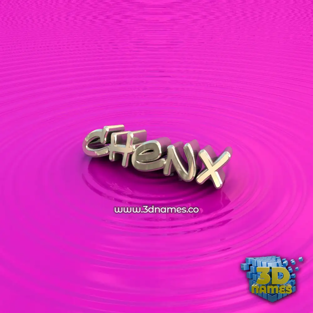 chenx in Pink Graffiti style - 3D name wallpaper