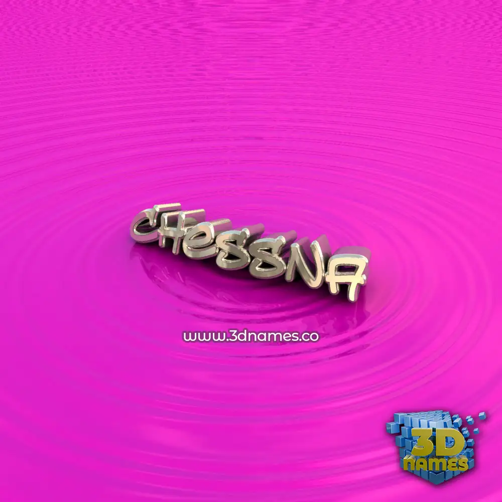 chessna in Pink Graffiti style - 3D name wallpaper