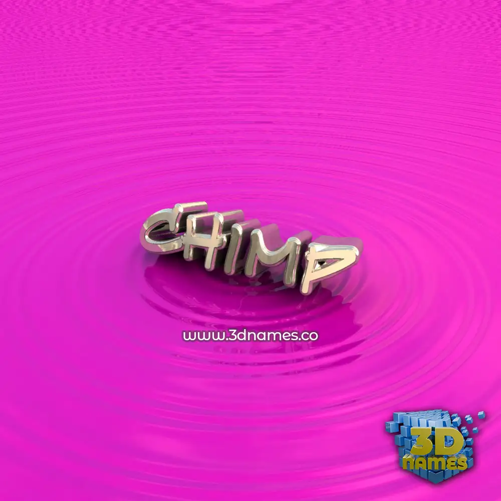 chimp in Pink Graffiti style - 3D name wallpaper