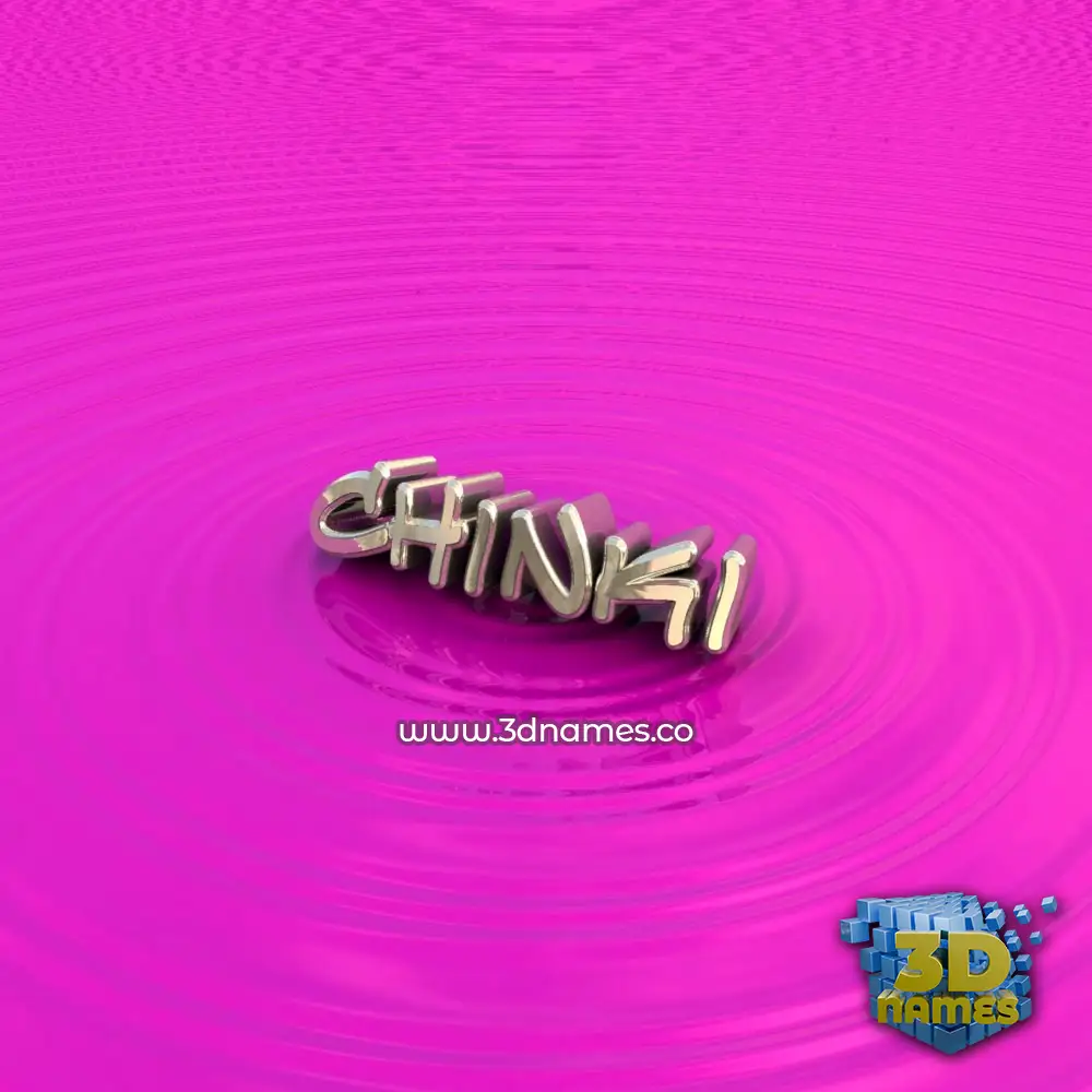 chinki in Pink Graffiti style - 3D name wallpaper