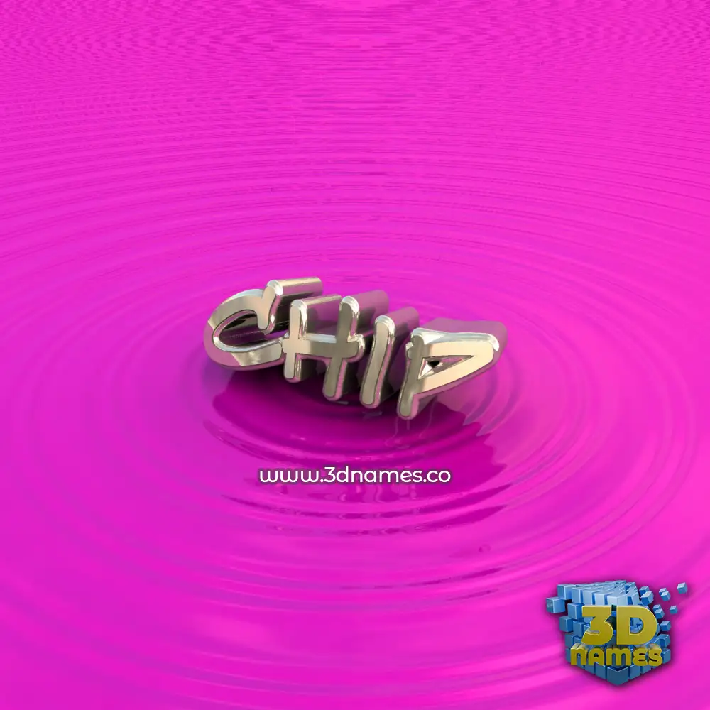 chip in Pink Graffiti style - 3D name wallpaper
