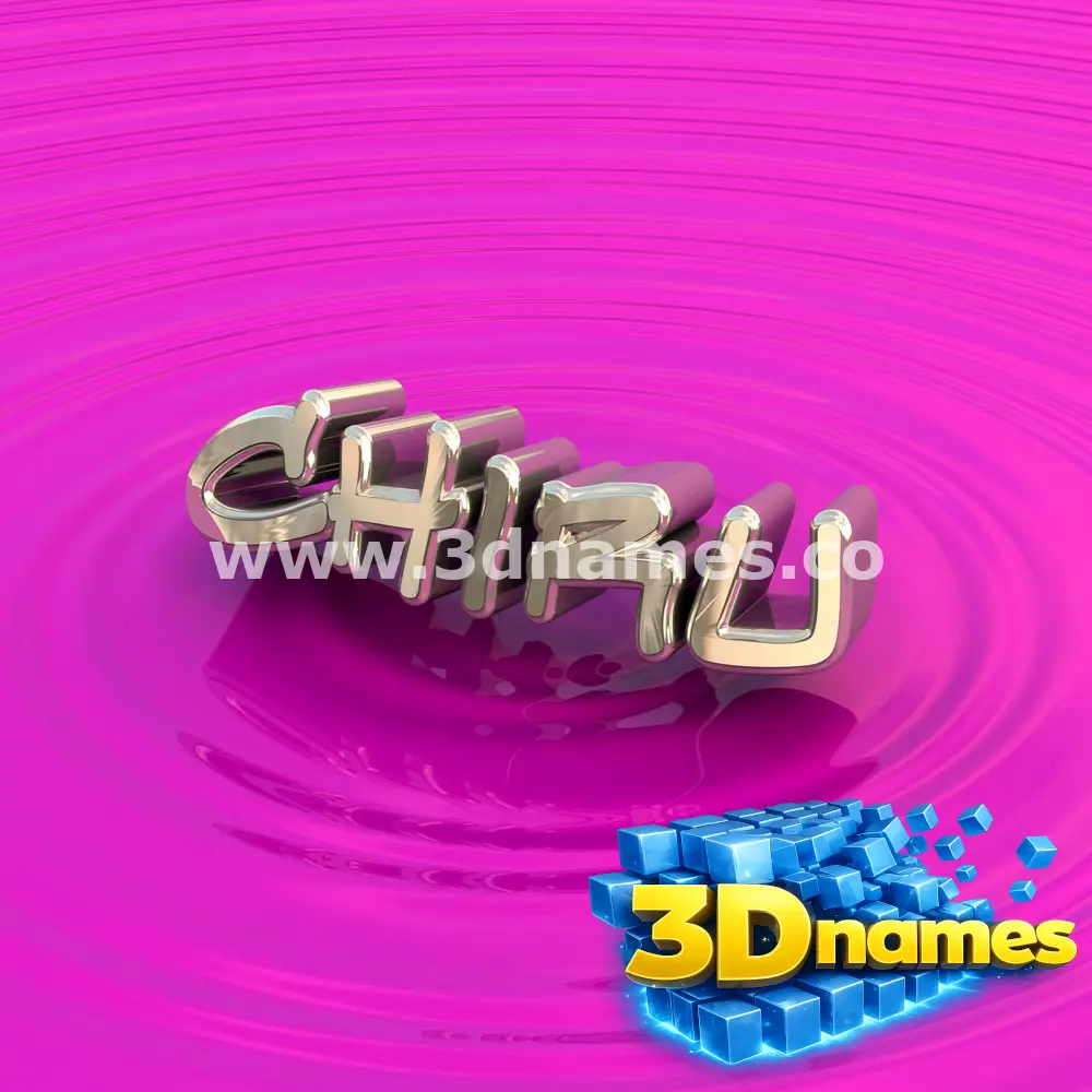 chiru in Pink Graffiti style - 3D name wallpaper