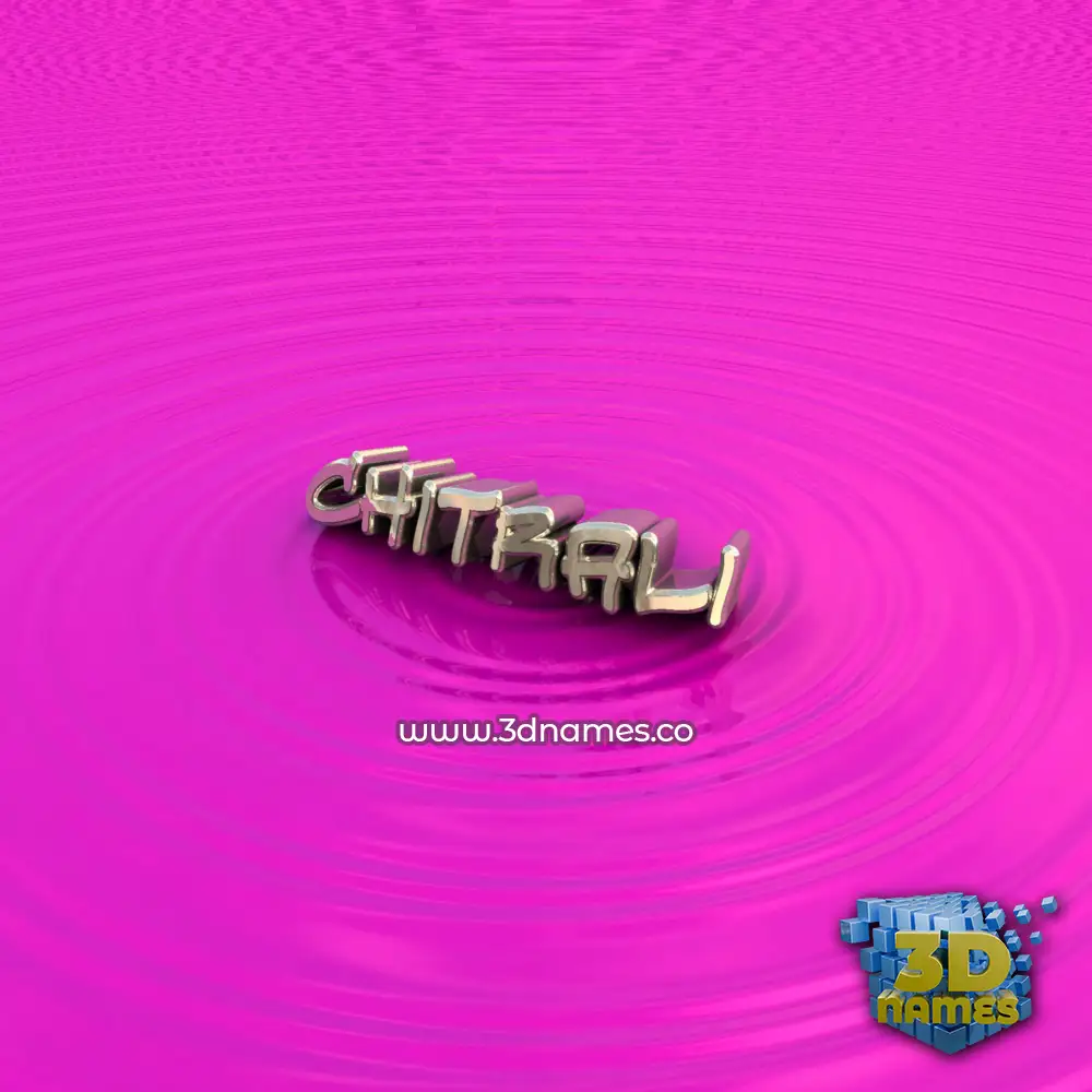 chitrali in Pink Graffiti style - 3D name wallpaper