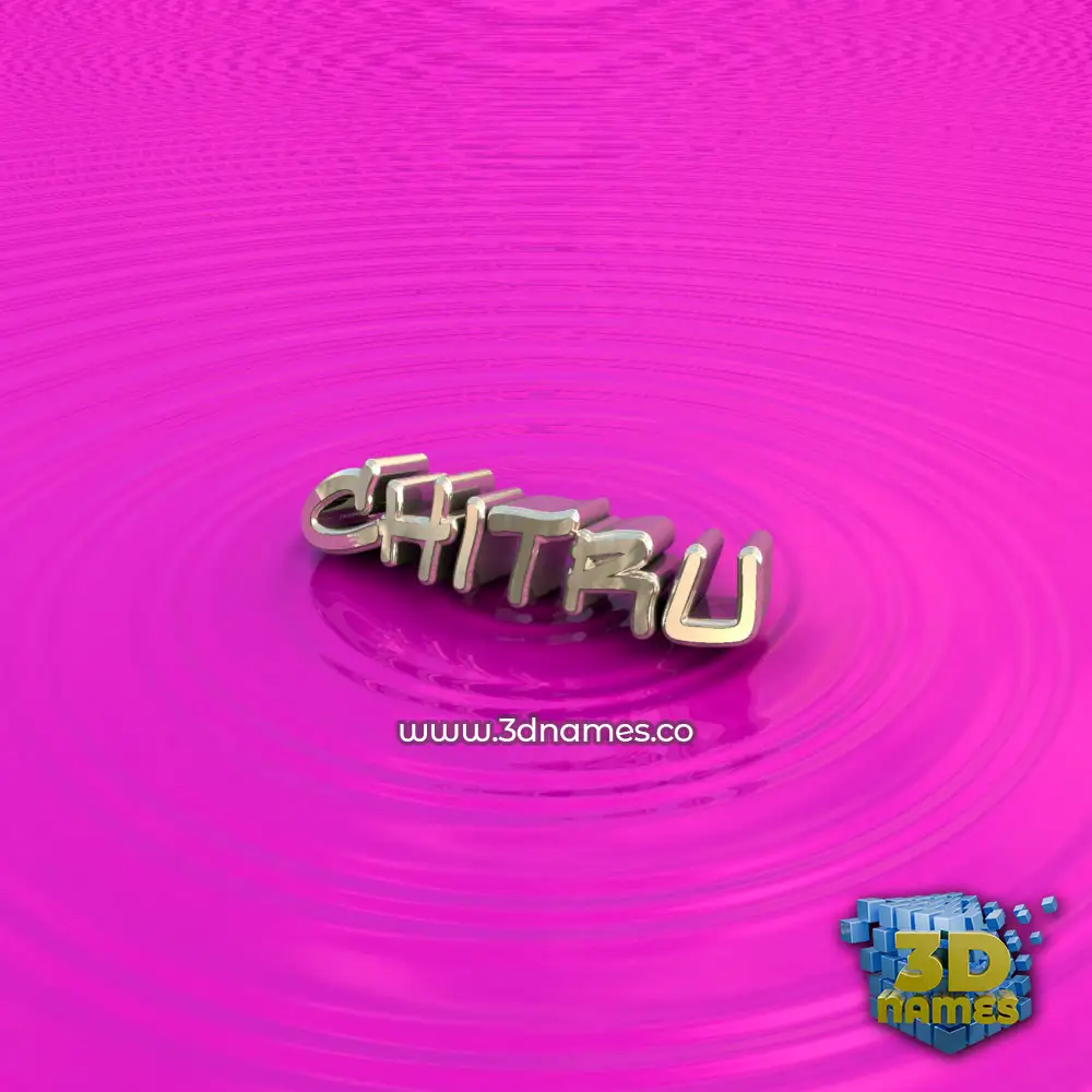 chitru in Pink Graffiti style - 3D name wallpaper