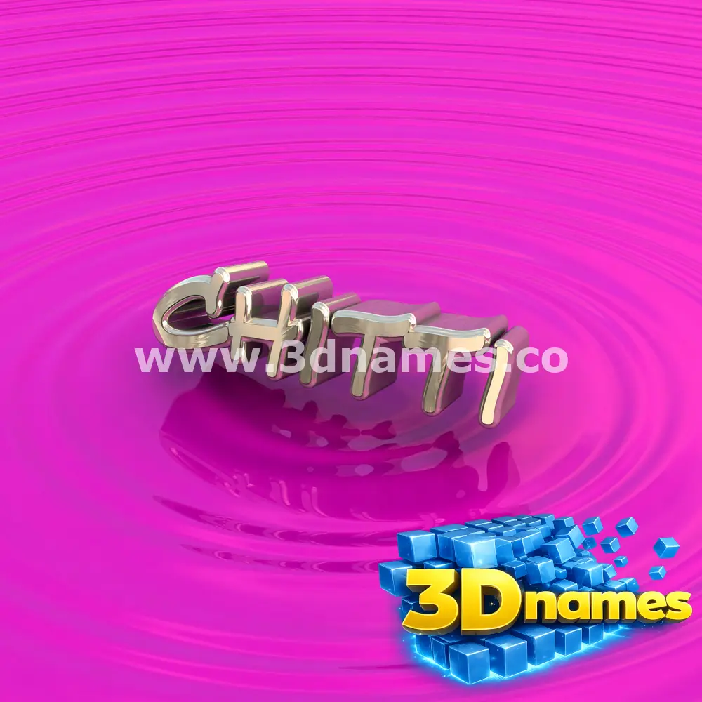 chitti in Pink Graffiti style - 3D name wallpaper