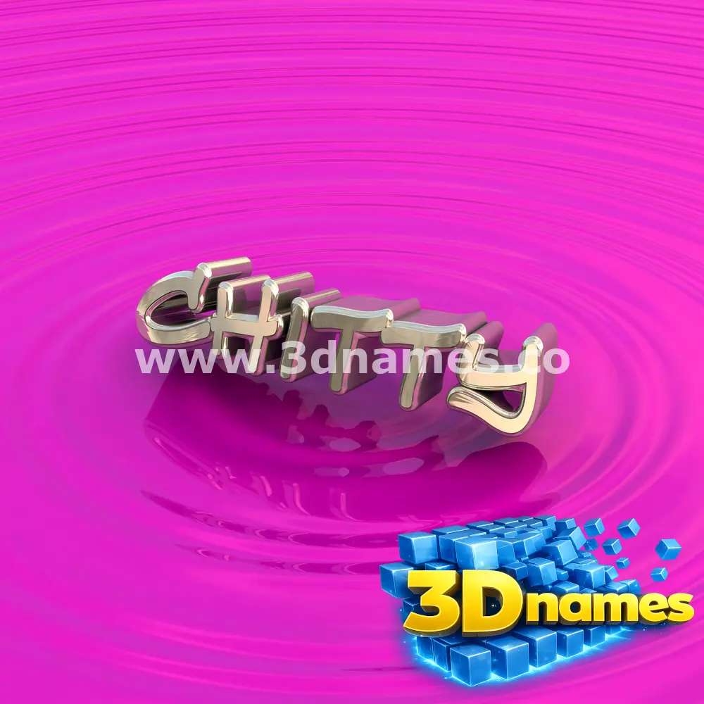 chitty in Pink Graffiti style - 3D name wallpaper