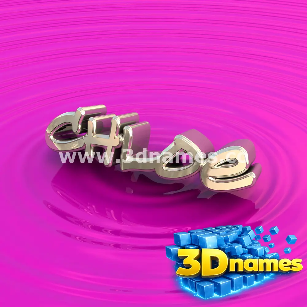 chloe in Pink Graffiti style - 3D name wallpaper
