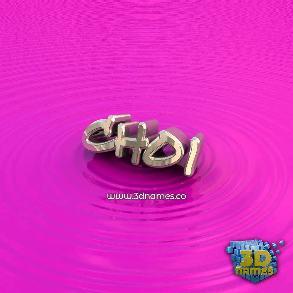choi in Pink Graffiti style - 3D name wallpaper