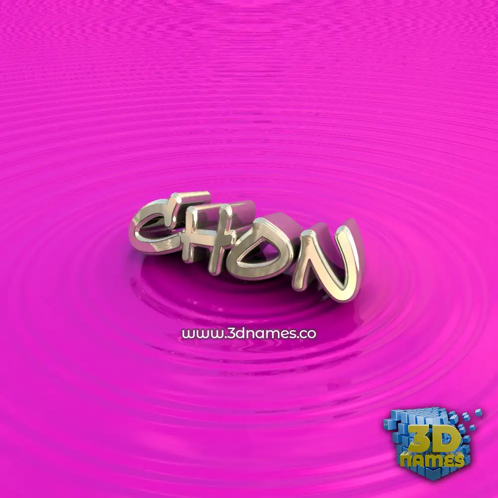 chon in Pink Graffiti style - 3D name wallpaper