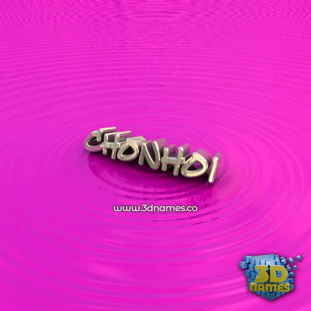 chonhoi in Pink Graffiti style - 3D name wallpaper