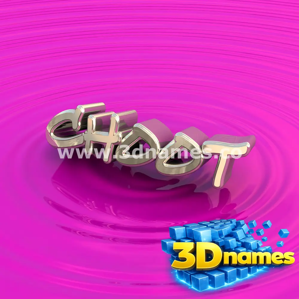 choot in Pink Graffiti style - 3D name wallpaper