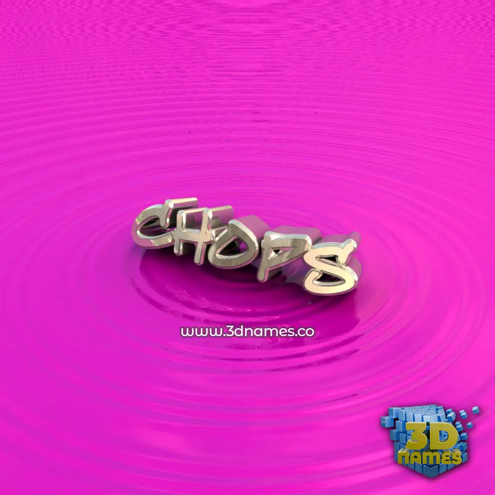 chops in Pink Graffiti style - 3D name wallpaper