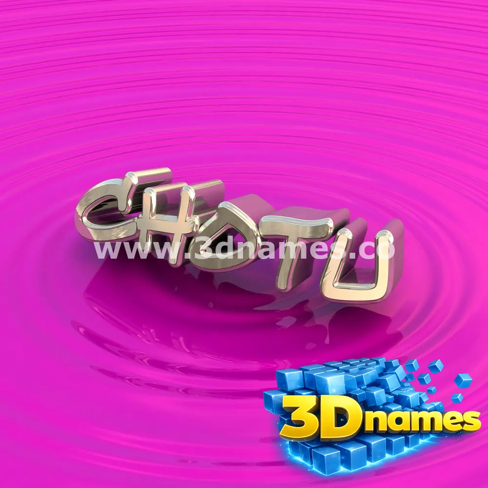 chotu in Pink Graffiti style - 3D name wallpaper