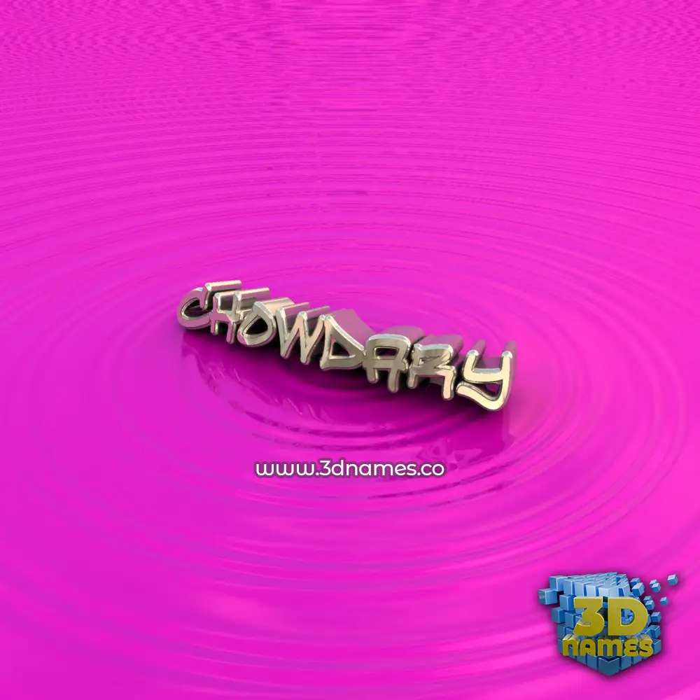 chowdary in Pink Graffiti style - 3D name wallpaper