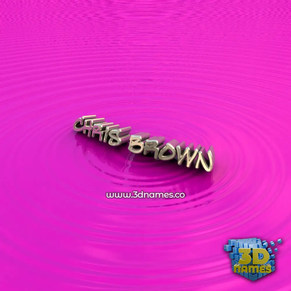chris brown in Pink Graffiti style - 3D name wallpaper