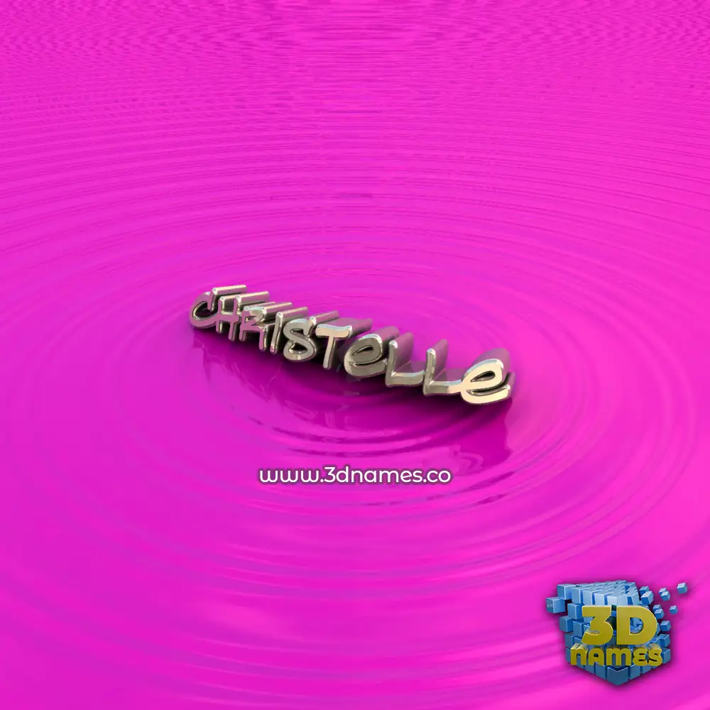christelle in Pink Graffiti style - 3D name wallpaper