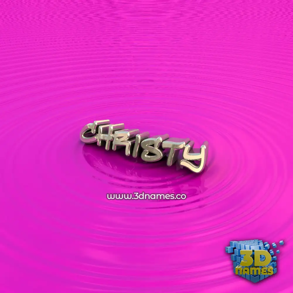 christy in Pink Graffiti style - 3D name wallpaper