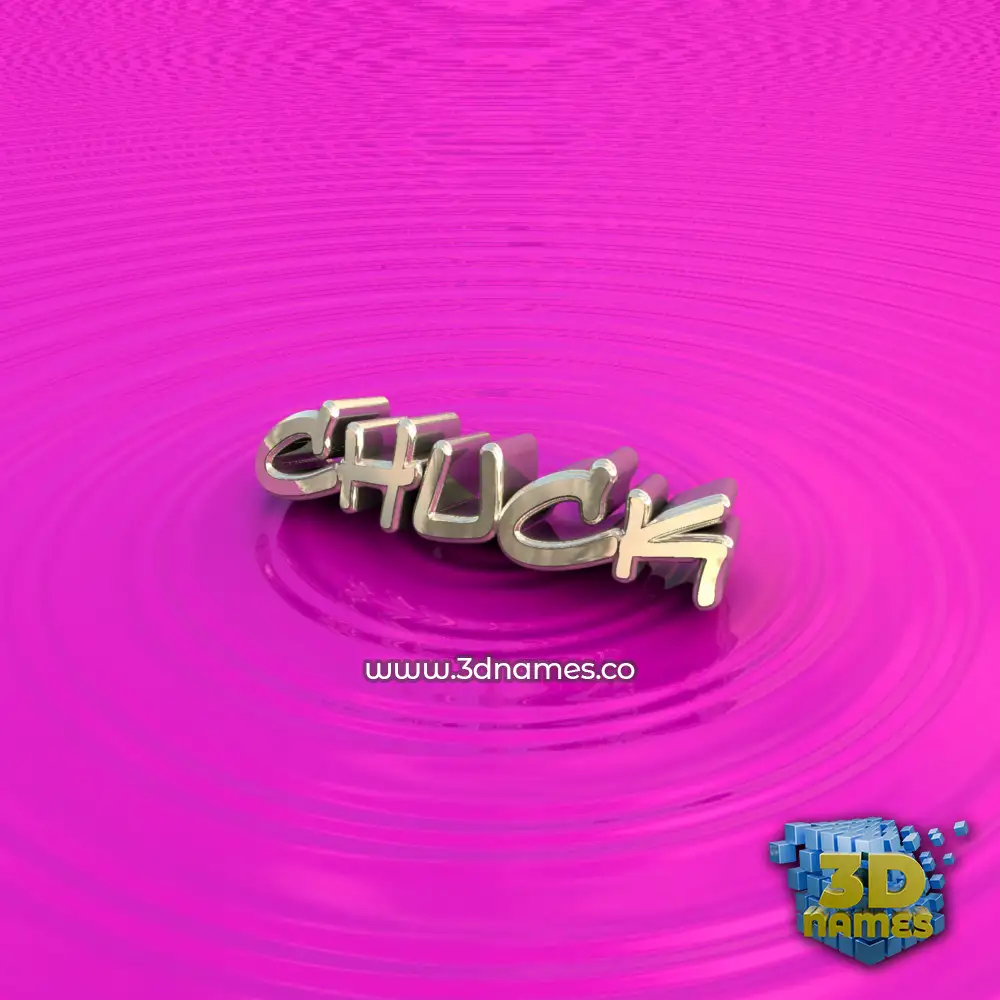chuck in Pink Graffiti style - 3D name wallpaper