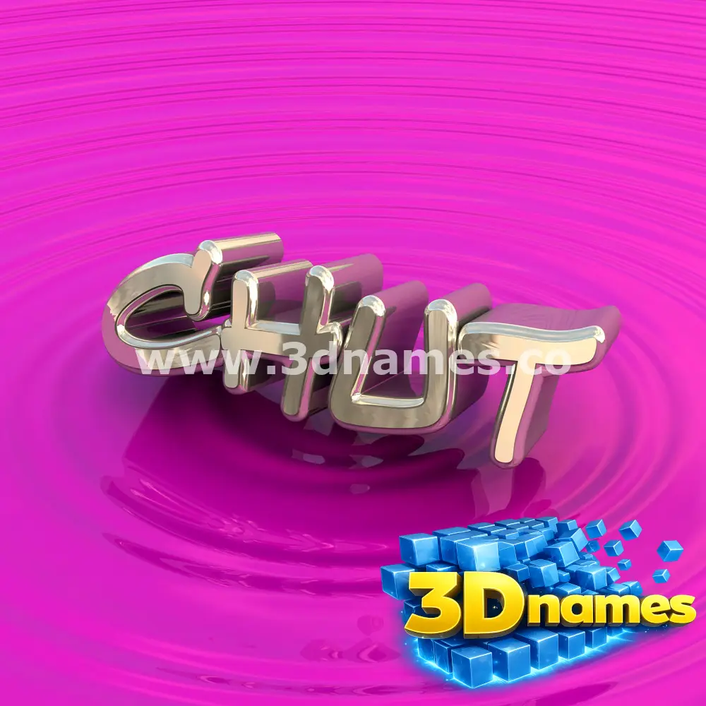 chut in Pink Graffiti style - 3D name wallpaper