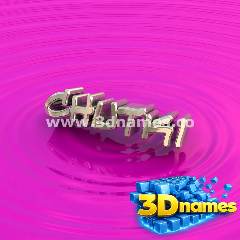 chutki in Pink Graffiti style - 3D name wallpaper
