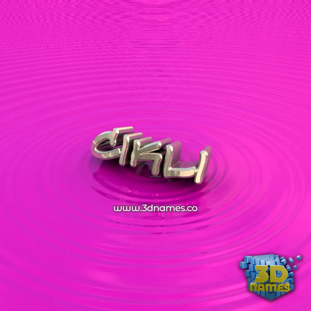 cikli in Pink Graffiti style - 3D name wallpaper