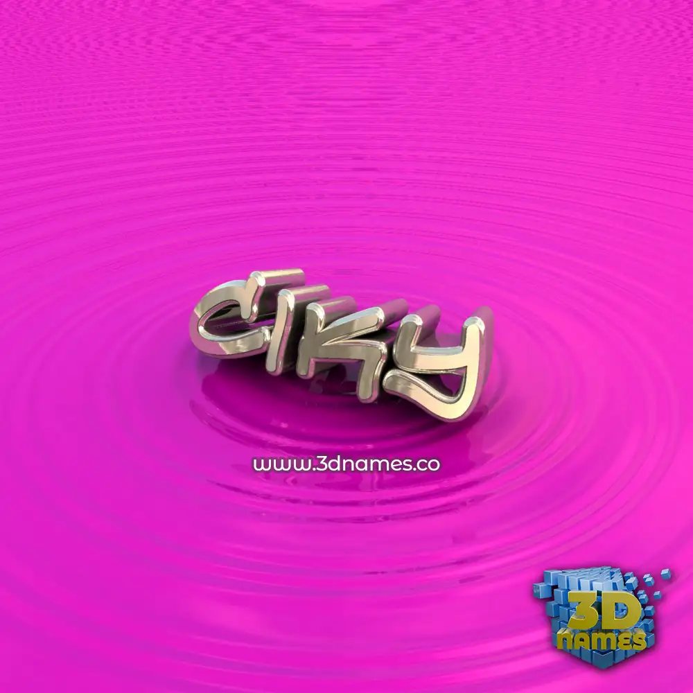 ciky in Pink Graffiti style - 3D name wallpaper