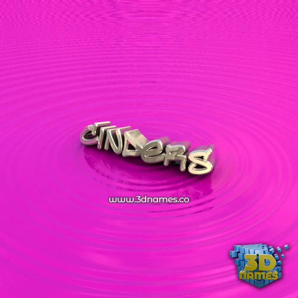 cinders in Pink Graffiti style - 3D name wallpaper