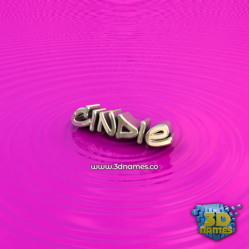 cindie in Pink Graffiti style - 3D name wallpaper