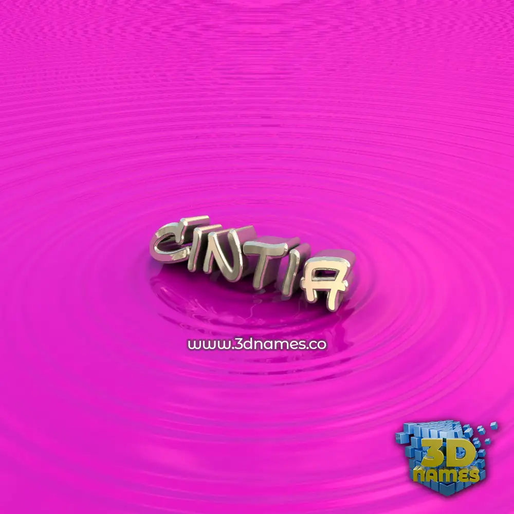 cintia in Pink Graffiti style - 3D name wallpaper