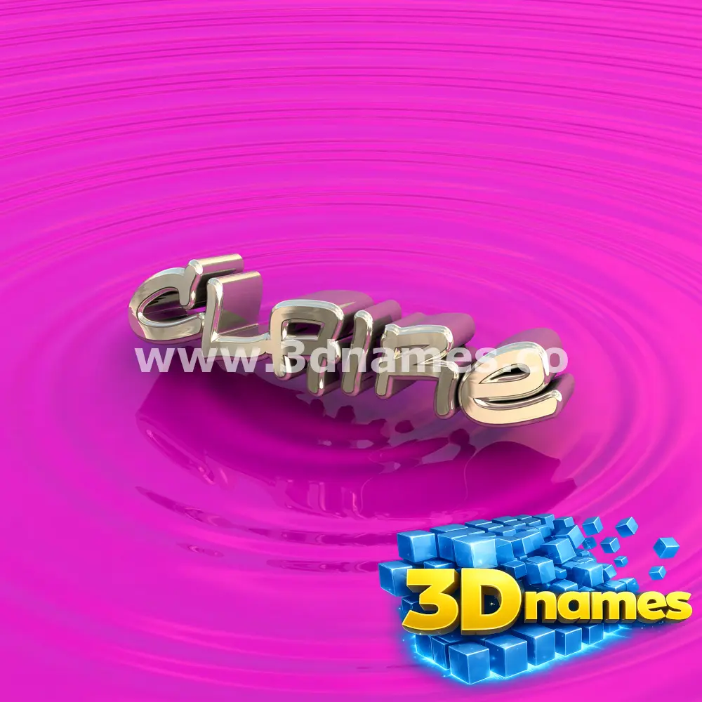 claire in Pink Graffiti style - 3D name wallpaper