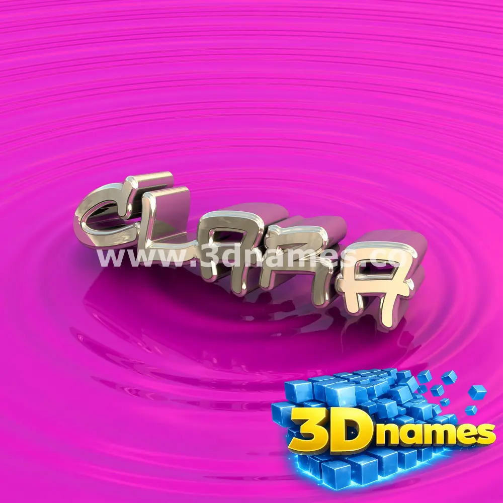 clara in Pink Graffiti style - 3D name wallpaper