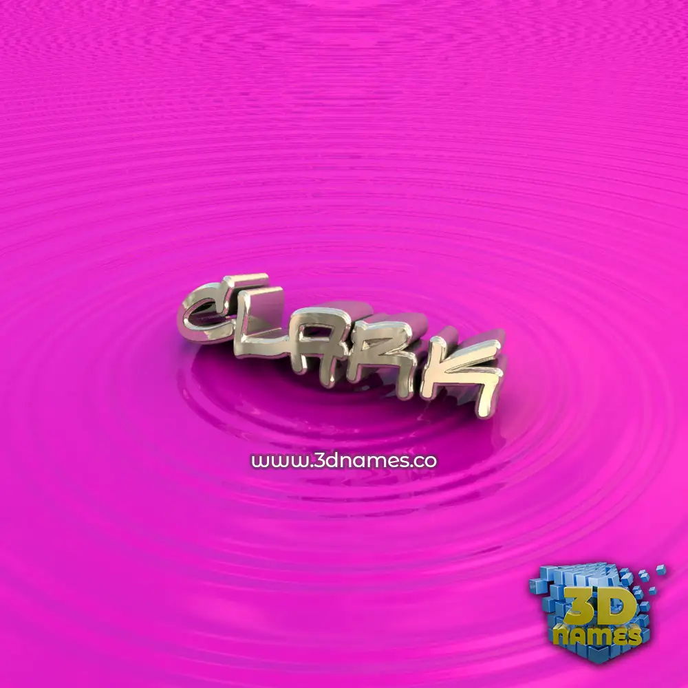 clark in Pink Graffiti style - 3D name wallpaper