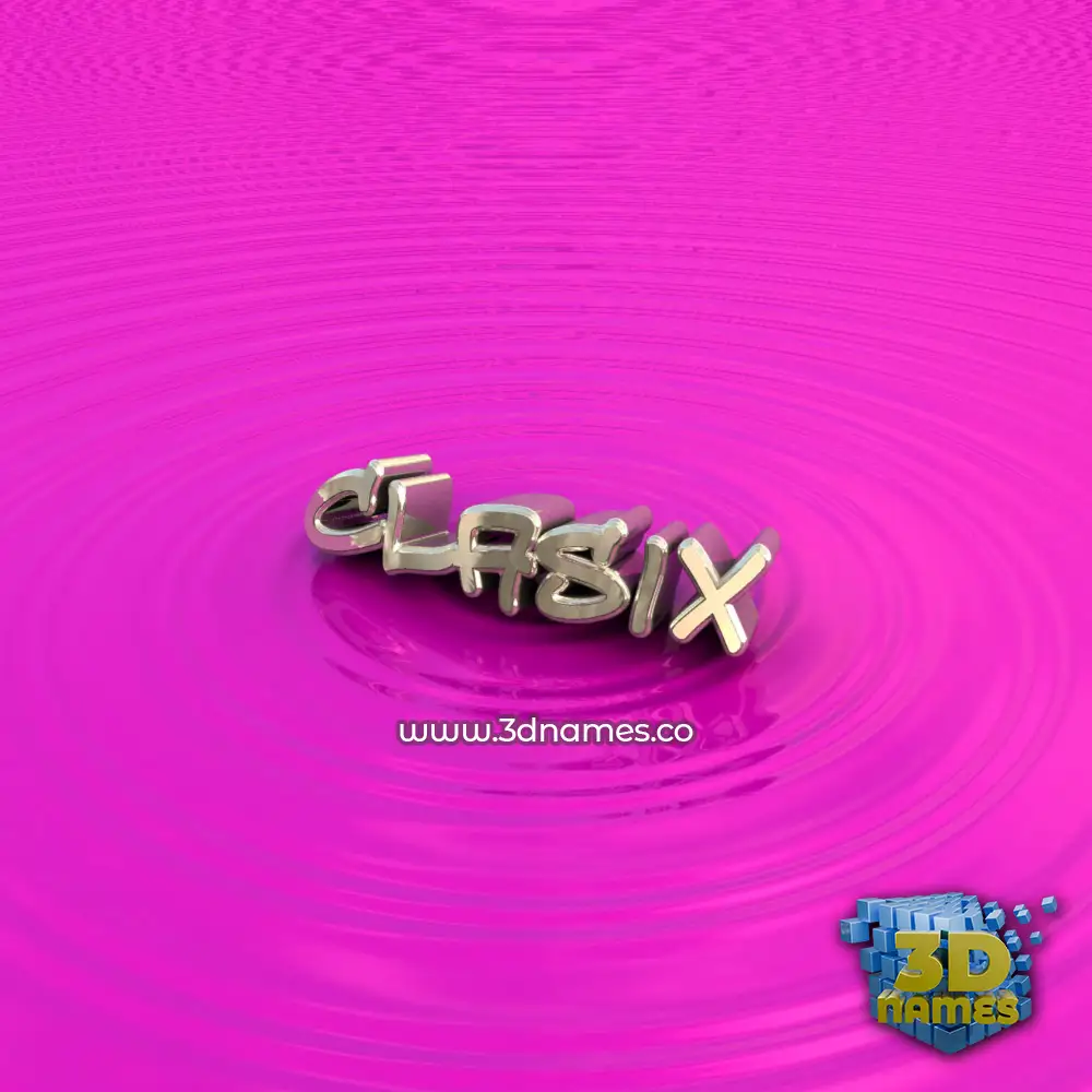 clasix in Pink Graffiti style - 3D name wallpaper