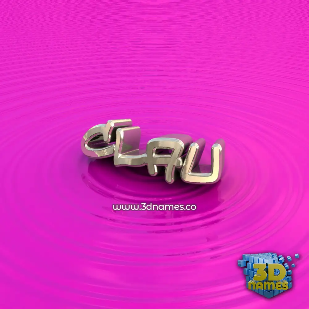 clau in Pink Graffiti style - 3D name wallpaper