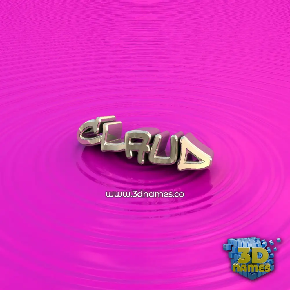 claud in Pink Graffiti style - 3D name wallpaper