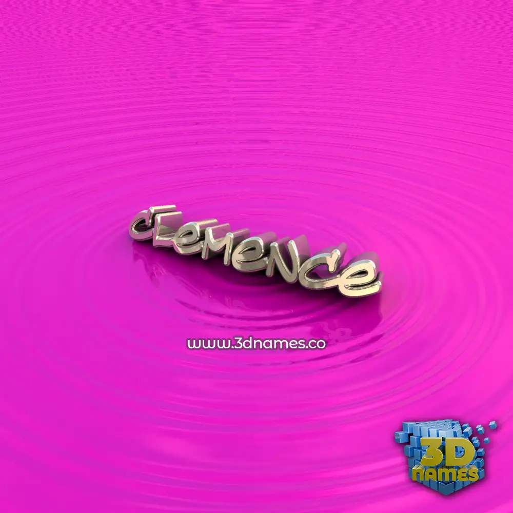 clemence in Pink Graffiti style - 3D name wallpaper
