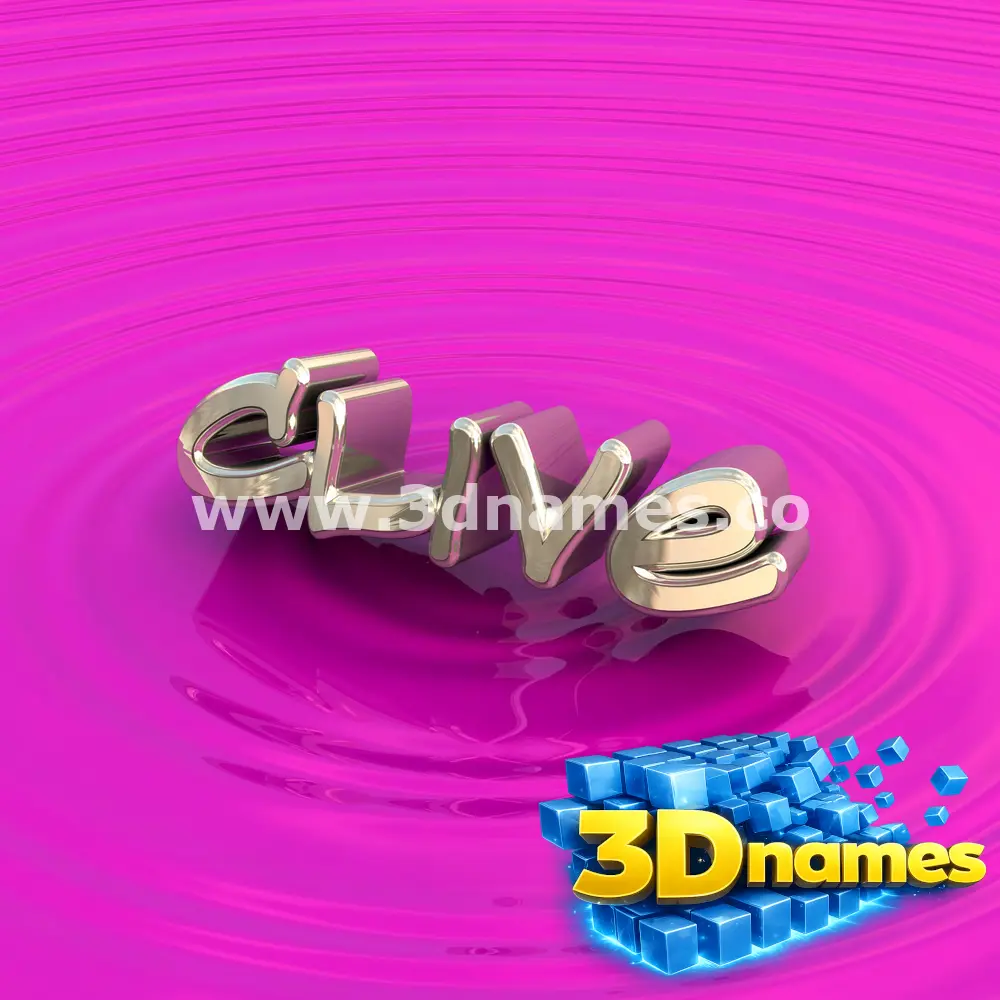 clive in Pink Graffiti style - 3D name wallpaper
