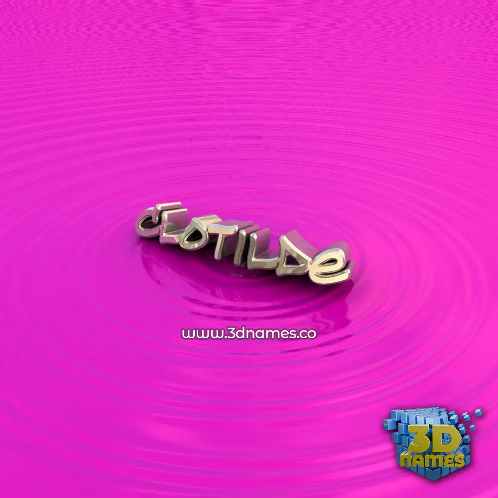 clotilde in Pink Graffiti style - 3D name wallpaper